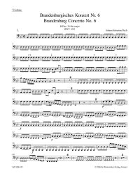 Brandenburg Concerto No.6 in B-flat major (BWV 1051) Double Bass