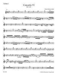 Concerto for Harpsichord No.6 in F major (BWV 1057) (Violin I)