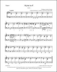 Kyrie in F major (K.33) (Organ)