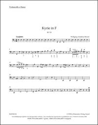Kyrie in F major (K.33) (Cello/Bass)