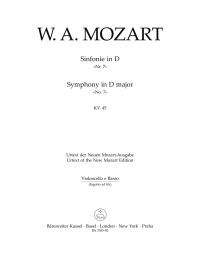 Symphony No.7 in D major (K.45) (Cello/Bass)