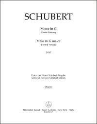 Mass in G major D 167 (Second Version) (Organ)