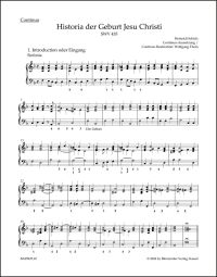 Historia der Geburt Jesu Christi (SWV 435) (Continuo / Organ)