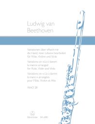 Variations on Là ci darem la mano (WoO 28) for Flute, Violin and Viola (Score & Parts)