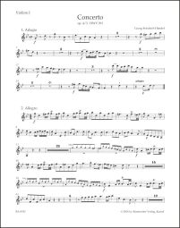 Concerto for Organ in G Minor Op.4/3 (HWV 291) (Violin I)