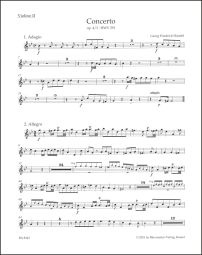 Concerto for Organ in G Minor Op.4/3 (HWV 291) (Violin II)