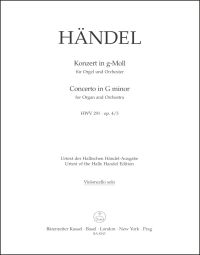 Concerto for Organ in G Minor Op.4/3 (HWV 291) (Cello solo)