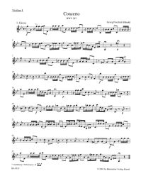 Concerto for Flute (Oboe) in G minor (HWV 287) (Violin I)