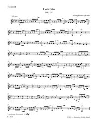 Concerto for Flute (Oboe) in G minor (HWV 287) (Violin II)