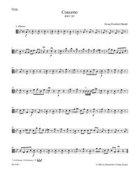 Concerto for Flute (Oboe) in G minor (HWV 287) (Viola)
