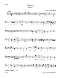 Concerto for Flute (Oboe) in G minor (HWV 287) (Cello/Bass)