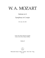 Symphony in G major - Alte Lambacher (K.Anh.221 K.45a) (Violin II)