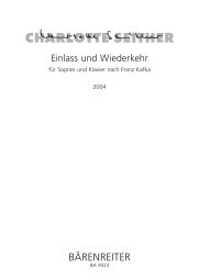 Einlass und Wiederkehr for Soprano & Piano