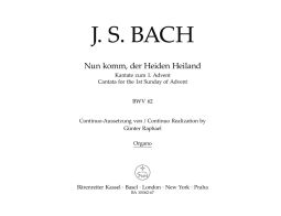 Cantata No.62: Nun komm, der Heiden Heiland (BWV 62) (Organ)