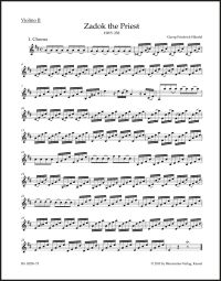 Zadok the Priest (HWV 258) Coronation Anthem (Violin II)