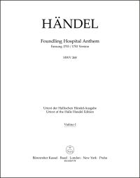 Foundling Hospital Anthem HWV 268 - 1753 Version (Violin I)