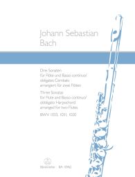 Three Sonatas for Flute & Basso continuo arranged for two flutes