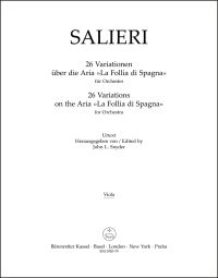 26 Variations on the Aria "La Follia di Spagna" for Orchestra (Viola)