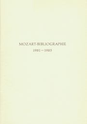 Mozart Bibliographie 1981-85